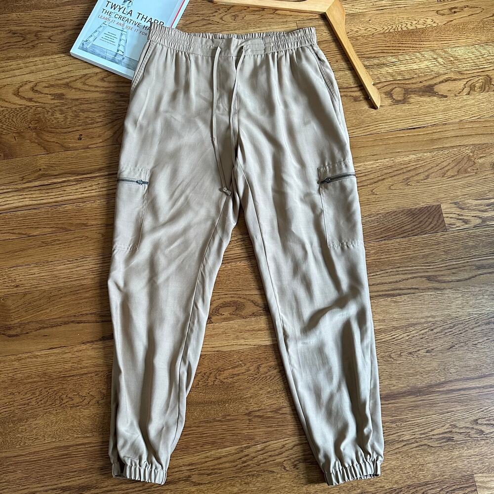 Trouve Lightweight Tan Tapered Trousers